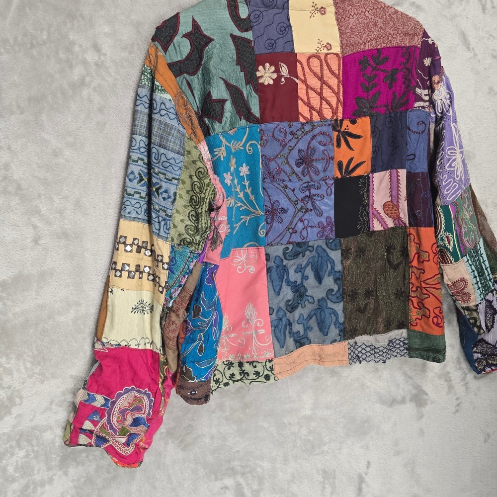 Sacred Threads Patchwork Boho Jacket Women S / M … - image 11